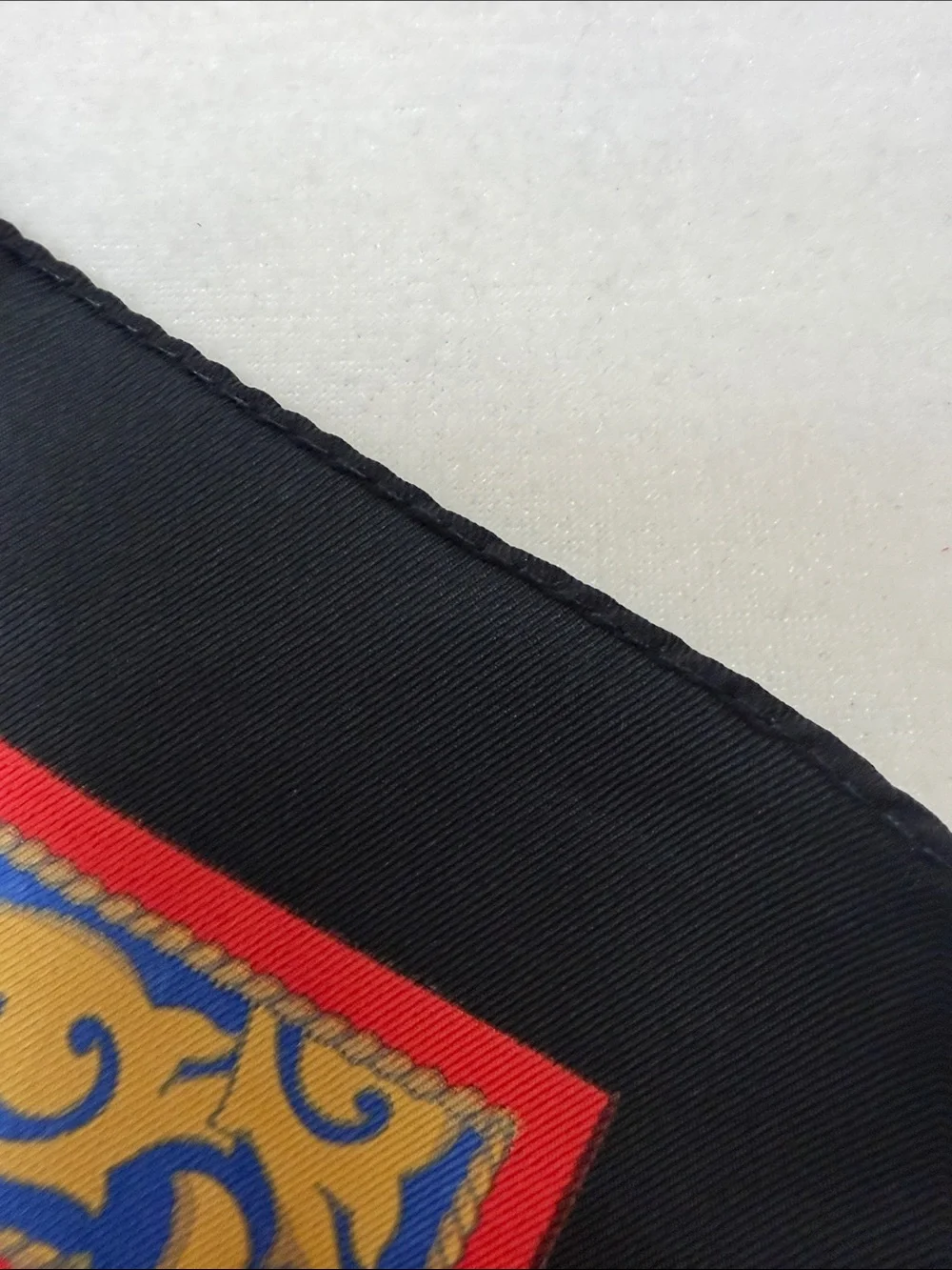 Vintage Brooks Brothers Red Golf-Themed Silk Scarf with Green, Blue & Gold